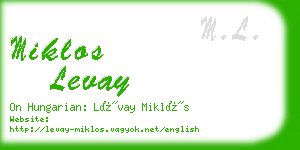 miklos levay business card